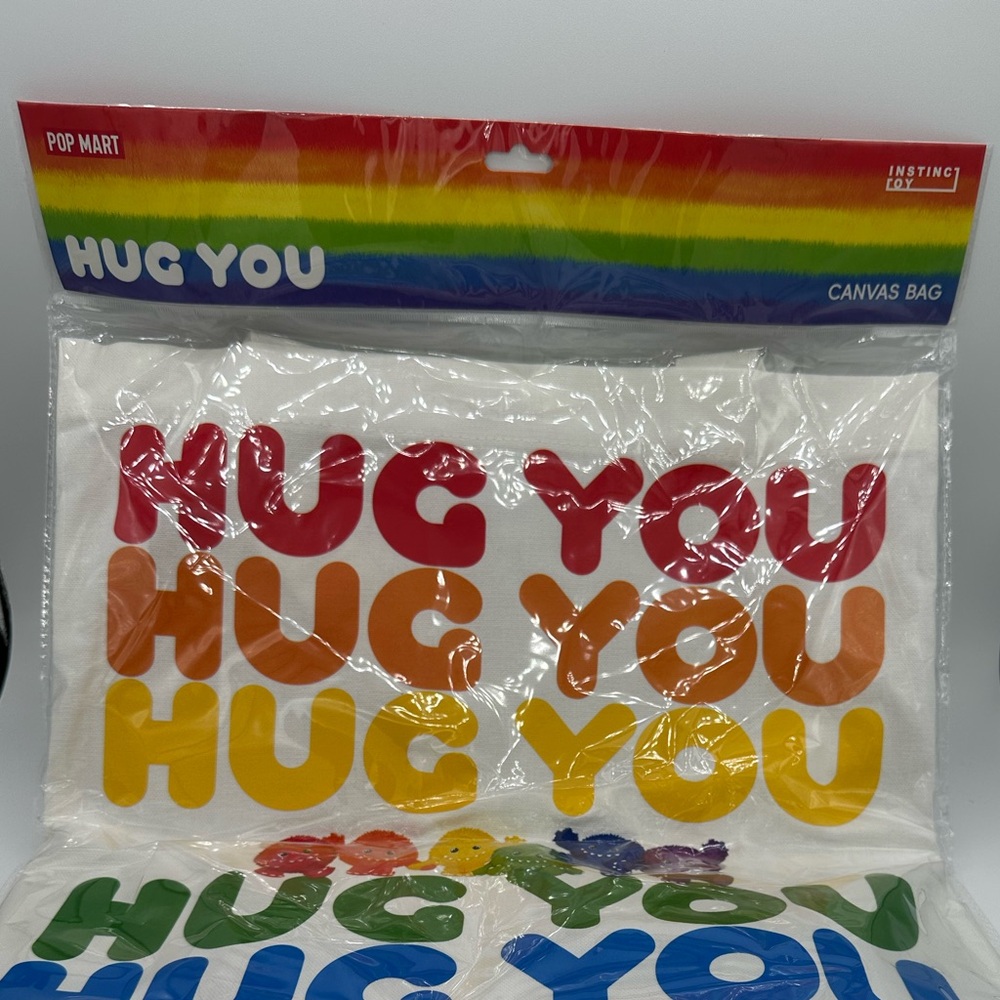 Pop Mart Instinct Hug You Canvas Tote Bag